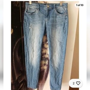 WHITE HOUSE BLACK MARKET Women's Distressed Girlfriend Jeans Size‎ 6 Stretch